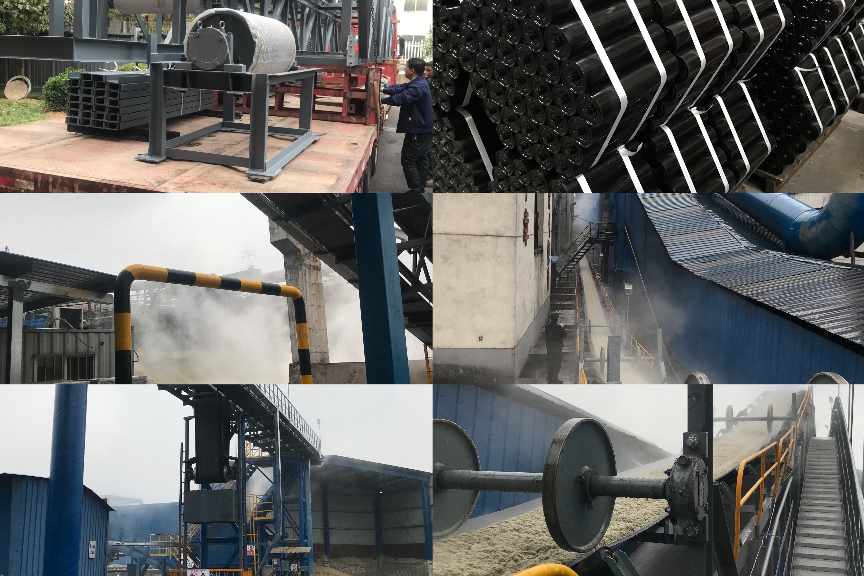 Productie, installatie, inbedrijfstelling van transportbanden